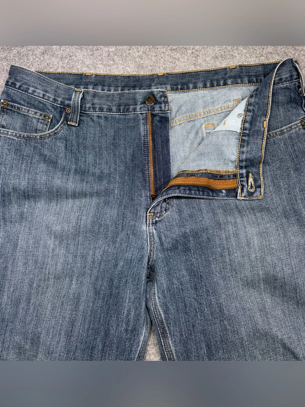 Carhartt Mens 40x30 Relaxed Fit Holter Jeans Denim Blue 101483 Straight Leg